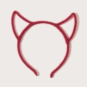 😈 Horns Hairband Red Fuzzy